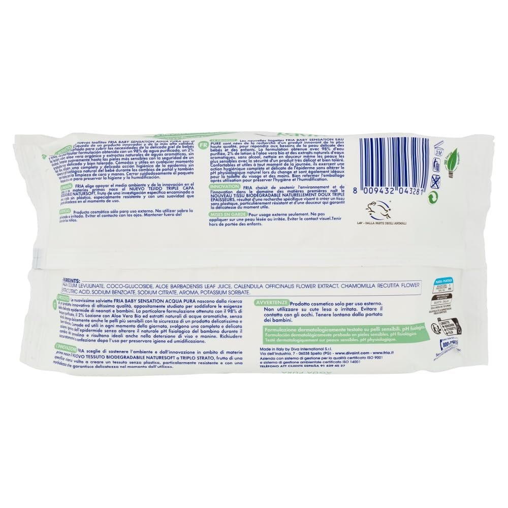 Серветки дитячі Fria Baby Sensation Pure Water 840 шт., фото №8