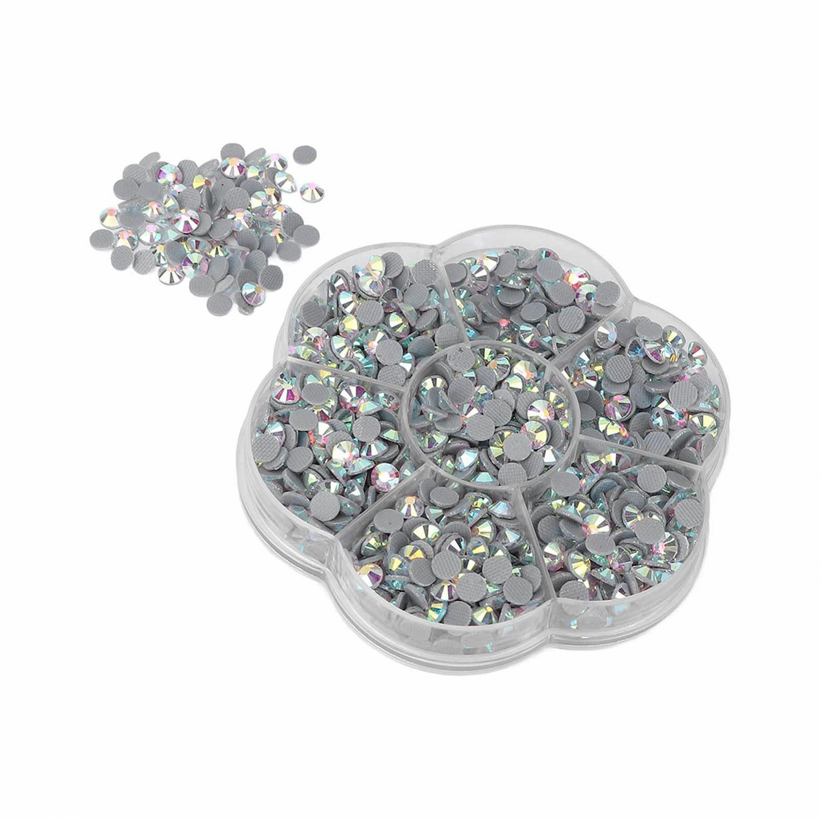 Стрази Скляні Блискучі Прозорі для чохлів телефонів для сумок (JM201 білий AB), фото №1