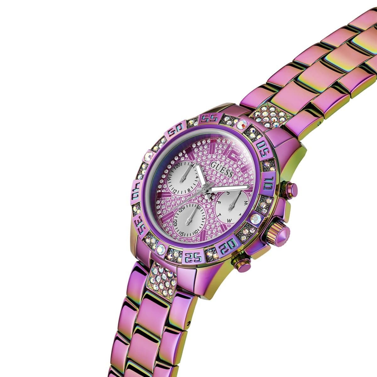 Жіночий годинник GUESS Majesty GW0771L4 Сталь, райдужний, Браслет, фото №4