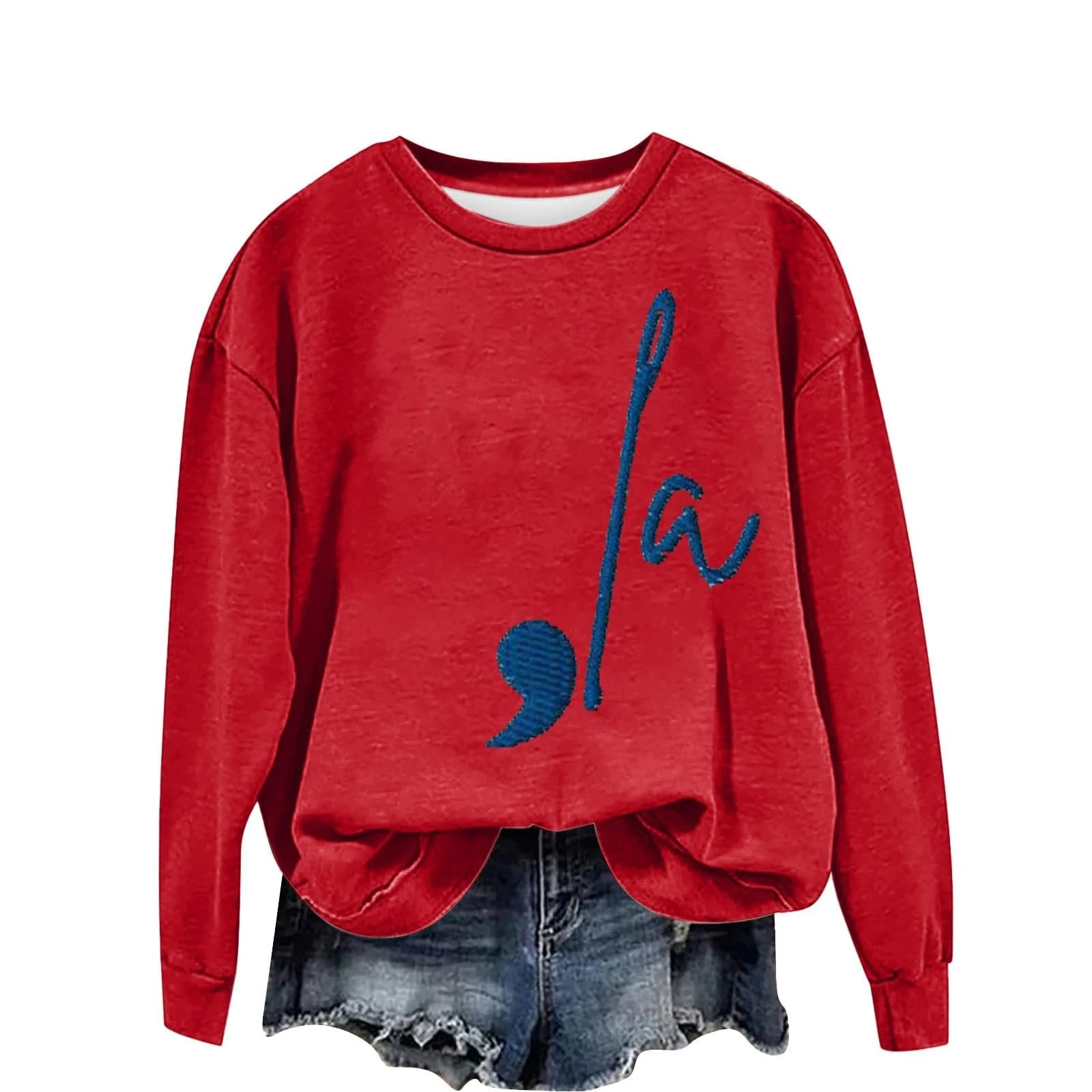 Женская Толстовка Generisch Элегантный Колледж с Монограммой Y2K Мягкая Толстовка с V-образным Вырезом для Хэллоуина, фото №3