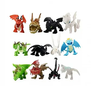 Набір фігурок "How to Train Your Dragon", 12 шт, 3-4 см synthetic.ua - Фото 1