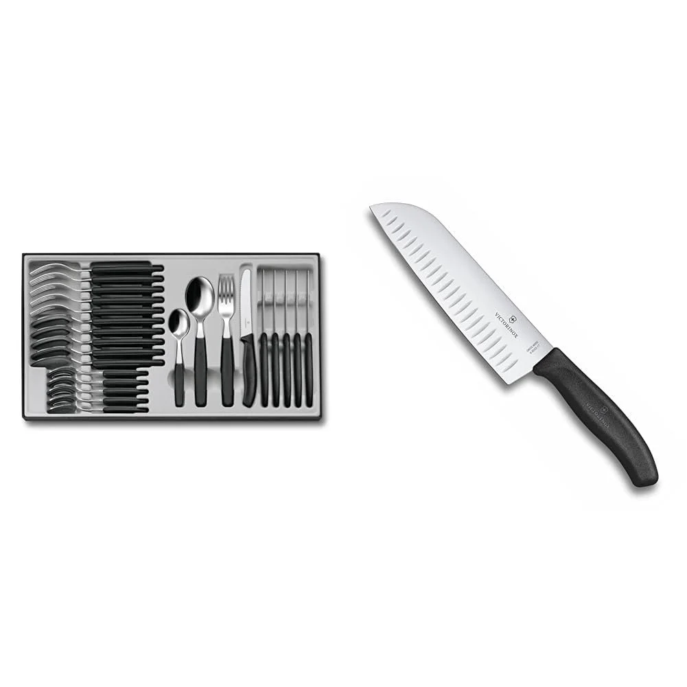 Набор столовых приборов Victorinox Swiss Classic, 24 предмета, Черный, фото №1 Набор столовых приборов Victorinox Swiss Classic, 24 предмета, Черный, фото №1