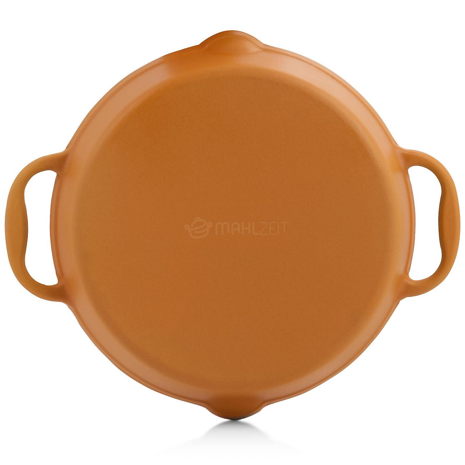 Сковорода Mahlzeit Cast Iron Enamelled Діаметр 29 см Sunny Orange Чавун з двома ручками та двома носиками, фото №6