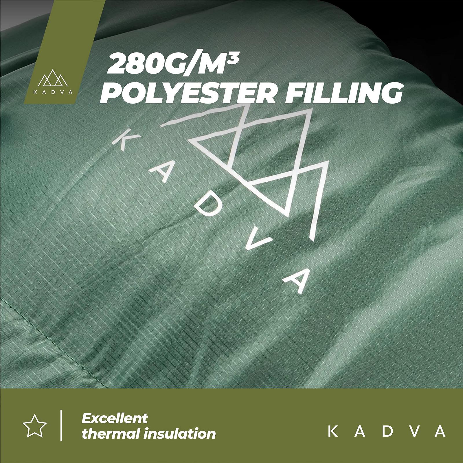 Спальний мішок KADVA Mumio Camping L 230 x 80 см зимовий з капюшоном температура комфорту 4 градуси високе утримання тепла RipStop Technology, фото №4 Спальний мішок KADVA Mumio Camping L 230 x 80 см зимовий з капюшоном температура комфорту 4 градуси високе утримання тепла RipStop Technology, фото №4