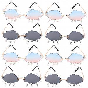 Набір окулярів PACKOVE, 8 пар, хмарка, вінтажні, серцеподібні, без оправи, для вечірок, для дорослих, 90-ті, різні кольори - Фото 1
