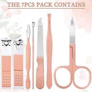 Набір для манікюру та педикюру AiQInu, 7 предметів, з нержавіючої сталі synthetic.ua - Фото 1