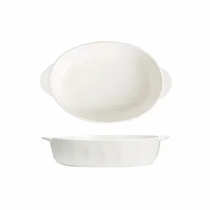 Форма для запекания керамическая овальная с подглазурной росписью большая - Фото 1