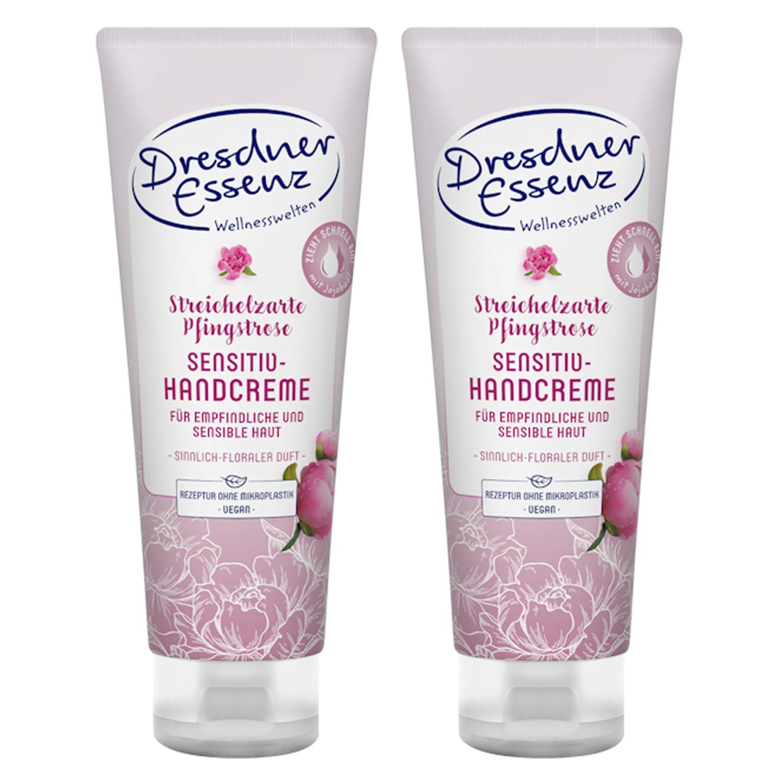 Крем для рук Dresdner Essenz М'який піон 2 x 75 мл, фото №1