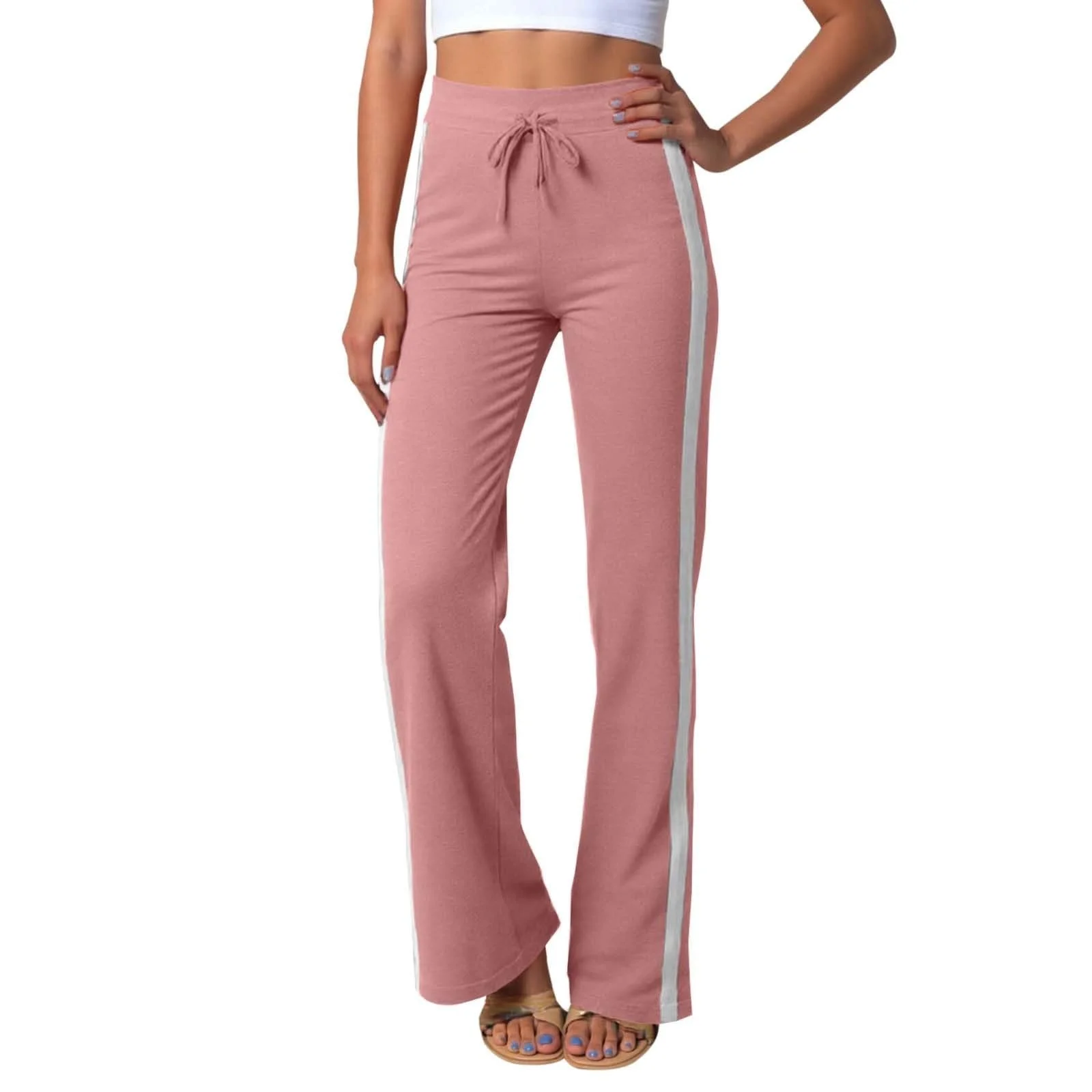 Штаны для дома Generisch, контрастные, с высокой талией, широкие, фото №1 Штаны для дома Generisch, контрастные, с высокой талией, широкие, фото №1