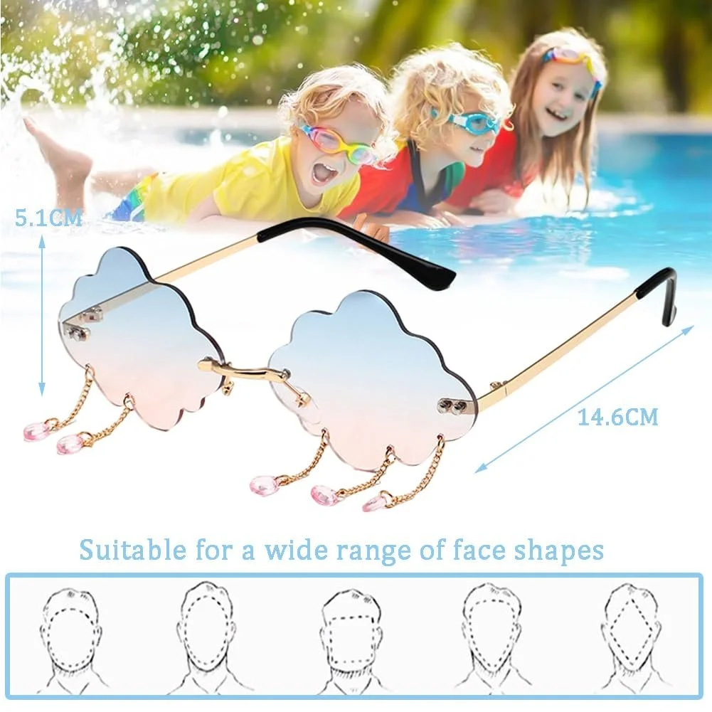 Солнцезащитные очки QYEHF Без оправы Wolke Винтажные, фото №1