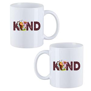 Дитяча Керамічна Кружка з Бджілкою 330 мл, Біла - Фото 1