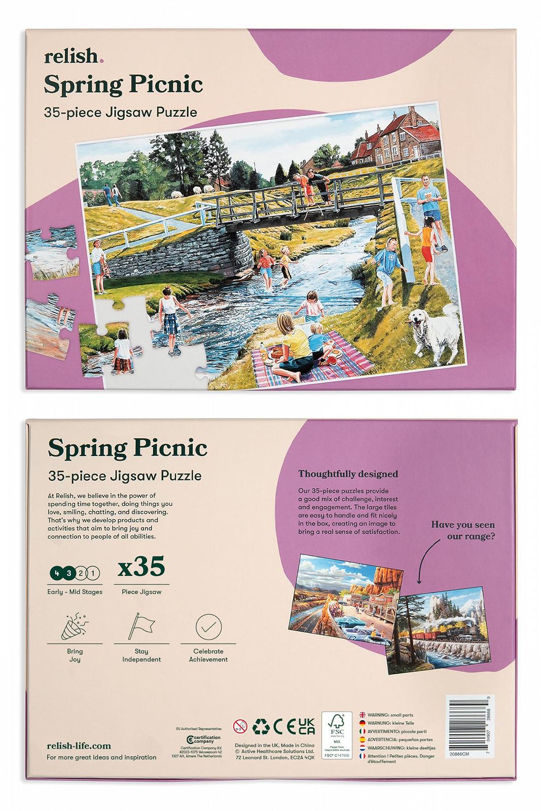 Пазл Relish Весняний пікнік 35 деталей для людей з деменцією або хворобою Альцгеймера, фото №8