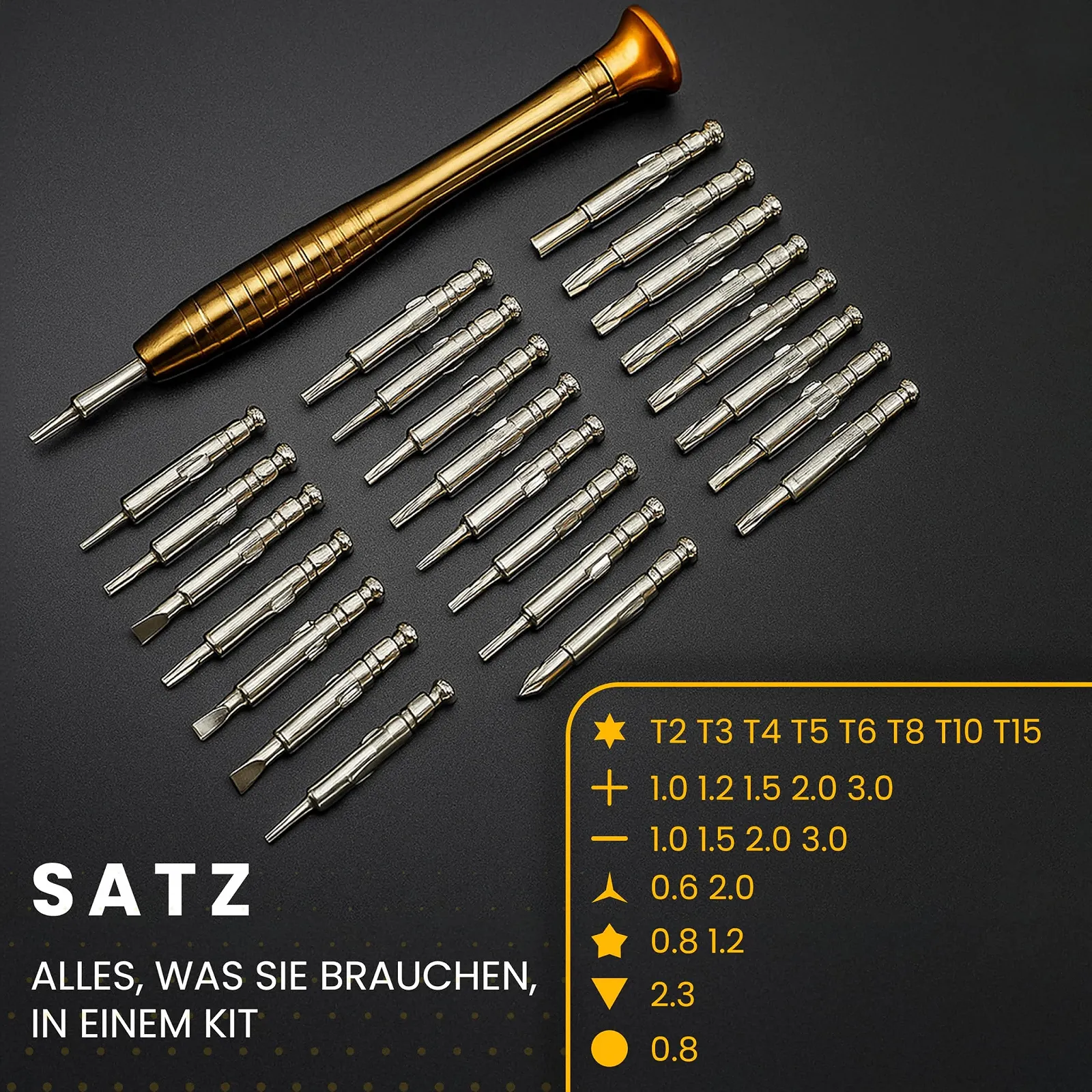 Набір прецизійних викруток Retoo 25 предметів магнітний Чорний/Сріблястий, фото №8