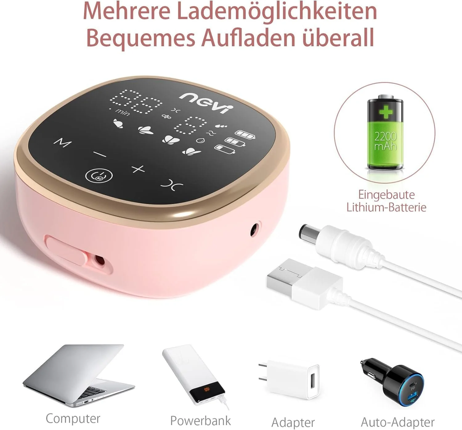 Электрический молокоотсос NCVI 4 режима и 9 уровней Pink, фото №6 Электрический молокоотсос NCVI 4 режима и 9 уровней Pink, фото №6