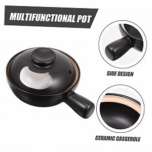 Кастрюля-кесероль Gatuida маленькая фарфоровая с ручкой для 1 человека synthetic.ua - Фото 1