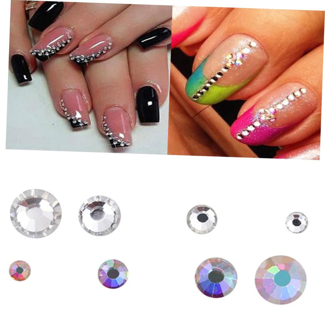 Набор Стразы для ногтей FRCOLOR 2 шт 12шт, Стразы, Ювелирные аксессуары, DIY Аксессуары для ногтей, Плоские камни для рукоделия, Изготовление страз самостоятельно, Плоские блестки, фото №4