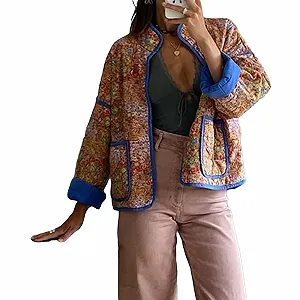 Куртка Loalirando З квітковим принтом, довгий рукав - Фото 1