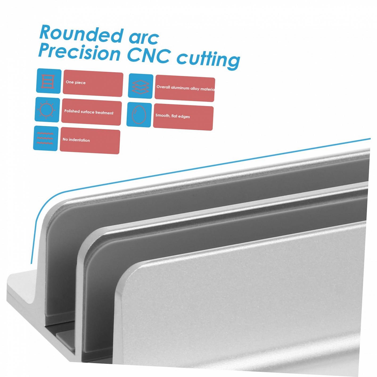 Регульована Підставка для Ноутбука з Алюмінієвого Сплаву з Подвійними Слотами Вертикальний, фото №7