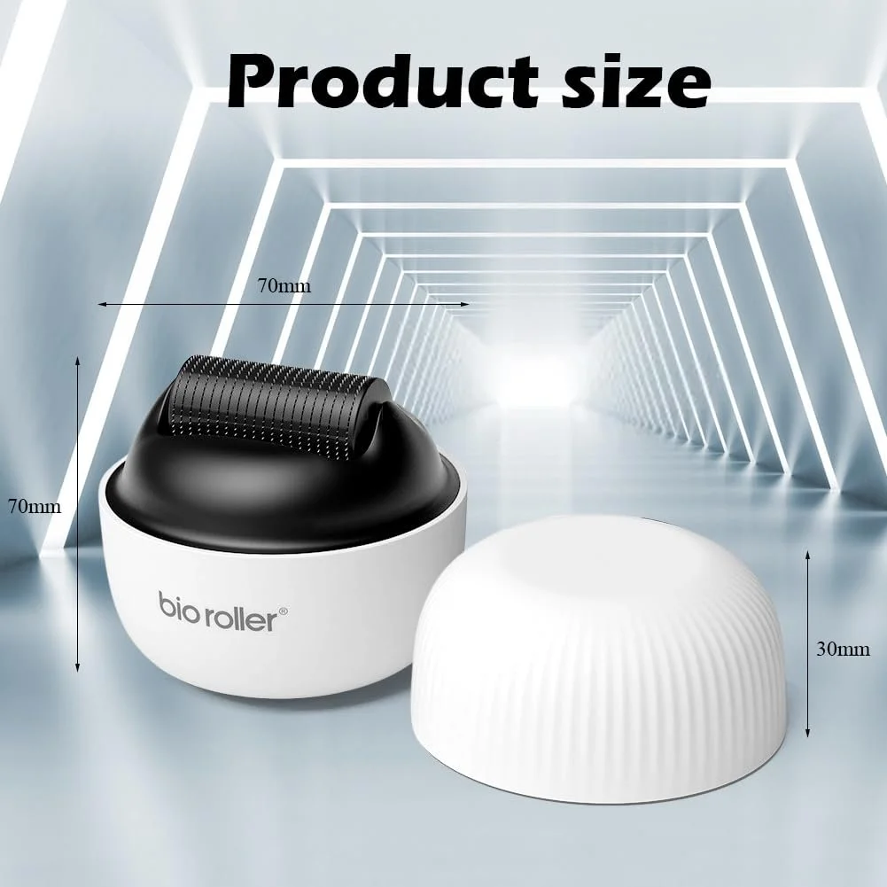 Дермаролер 0,5 мм, професійний мікронідлінг з 1200 справжніми титановими голками для волосся, обличчя, фото №7