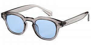 Унисекс Солнцезащитные Очки Gtand Винтажные Ретро Круглые 46мм C23 Crystal Gray/Тонированные Линзы Синие - Фото 1