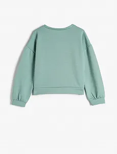 Свитшот Koton Basic с круглым вырезом, с длинными рукавами synthetic.ua - Фото 1