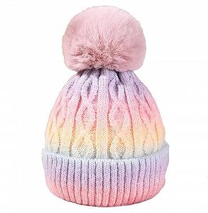 Шапка дитяча в'язана OnlyBee райдужна - Фото 1