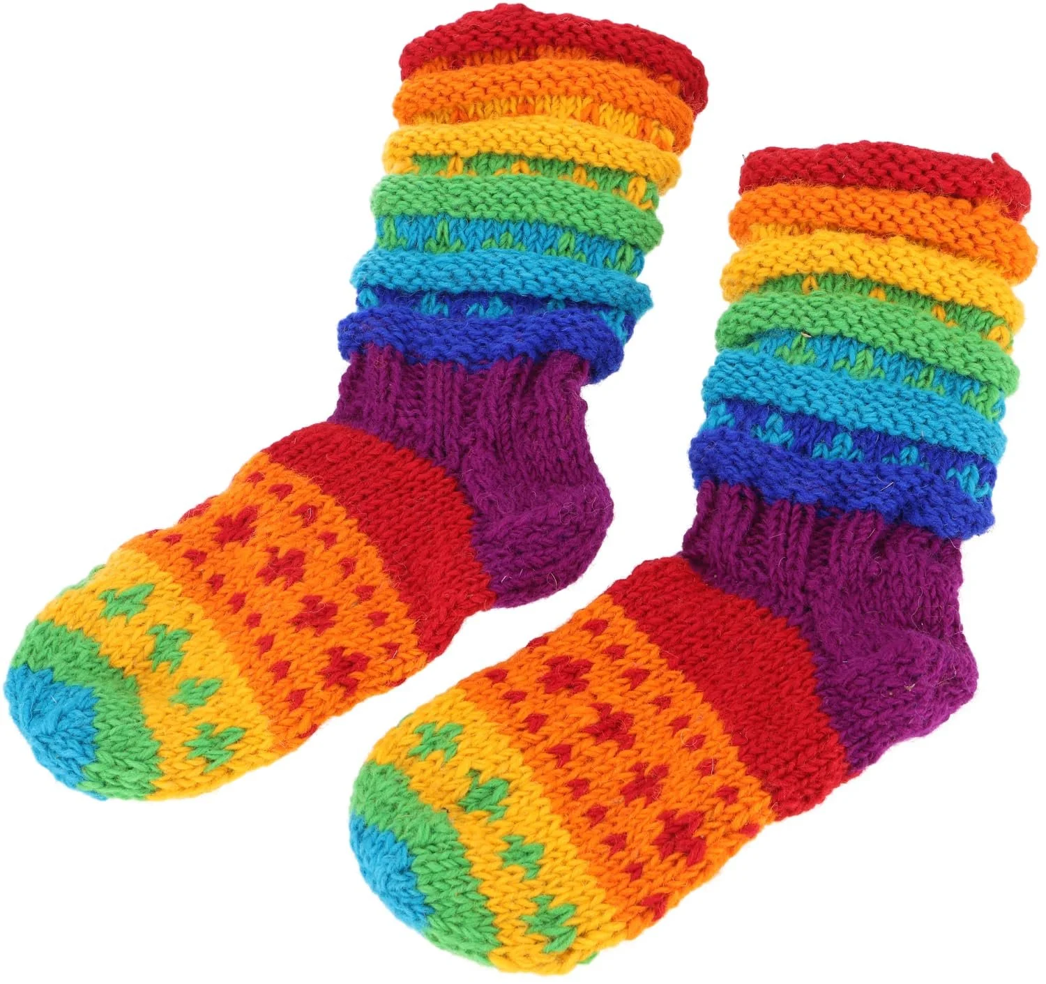 Шкарпетки Вовняні GURU SHOP В'язані вручну Райдуга, Розмір: L (41-43), фото №2 Шкарпетки Вовняні GURU SHOP В'язані вручну Райдуга, Розмір: L (41-43), фото №2