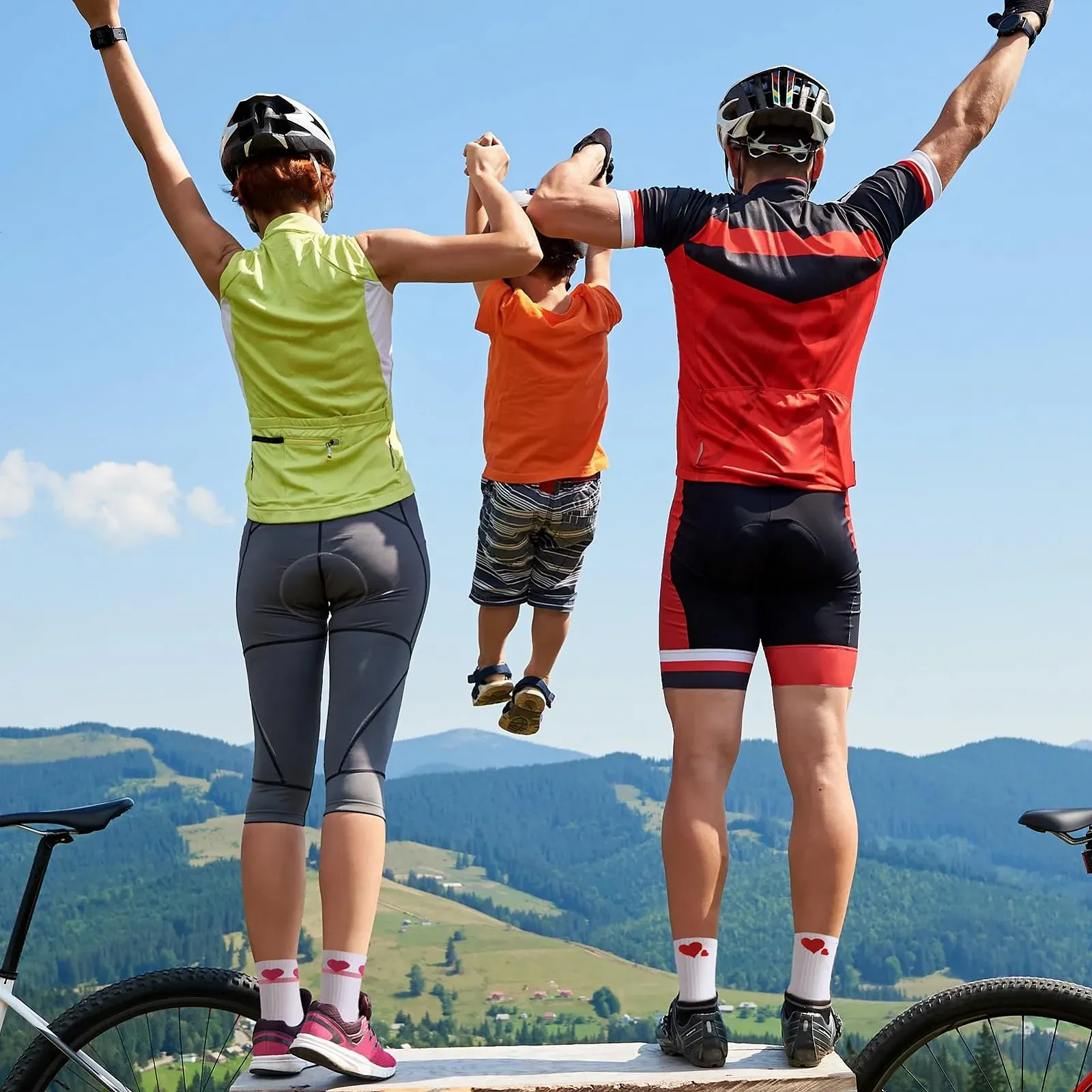 Теннисные носки 5 пар Женские 39-42 Спортивные носки с сердечками Дышащие хлопковые носки, фото №4