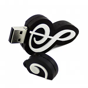 Купити USB-флеш-накопичувач Music Series Форма ноти 64ГБ USB 2.0 Чорний - Фото 1 USB-флеш-накопичувач Music Series Форма ноти 64ГБ USB 2.0 Чорний - Фото 1