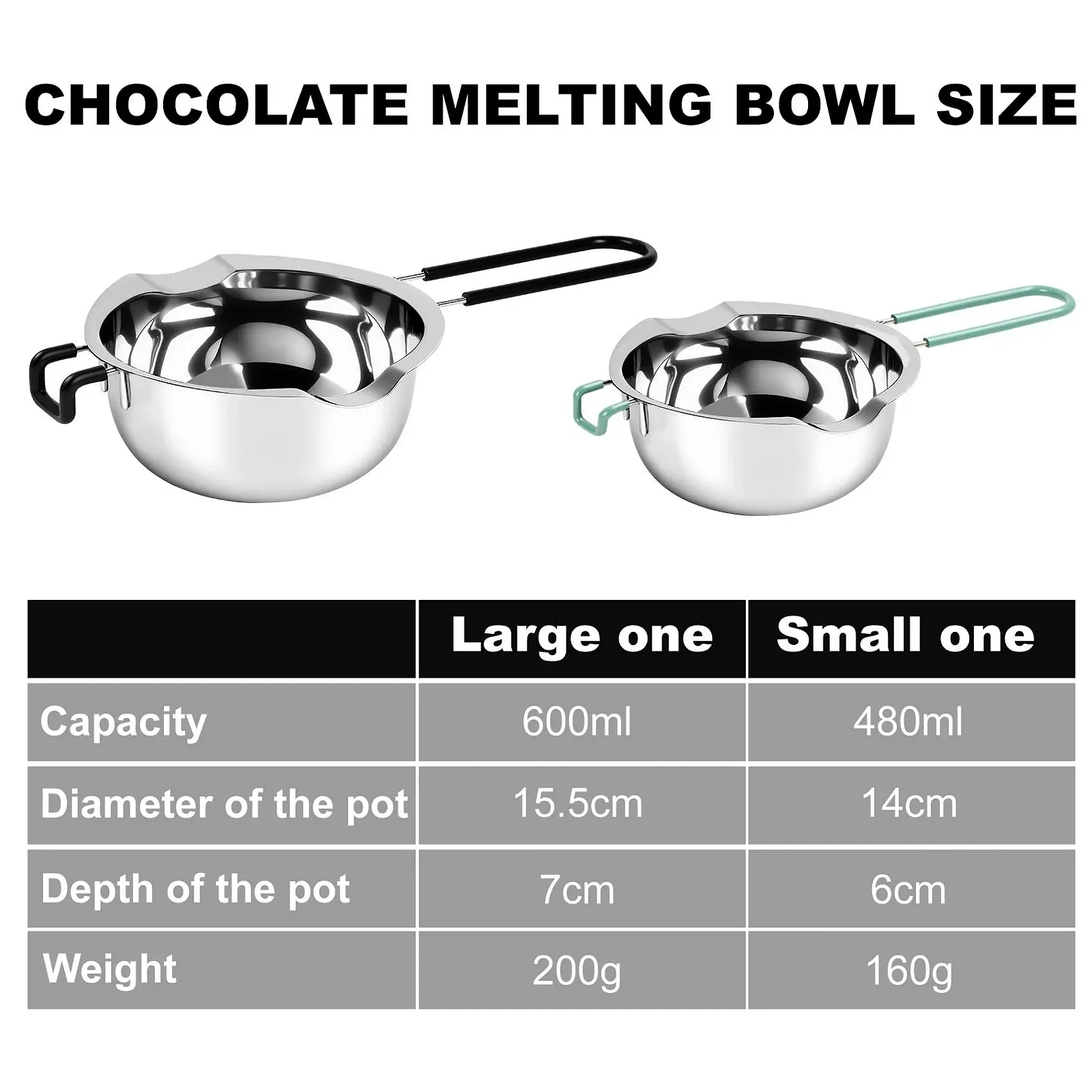 Каструля ZEPPHI 480 мл & 600 мл, фото №3 Каструля ZEPPHI 480 мл & 600 мл, фото №3