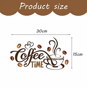 Наклейка на стіну Coffee Time But First Coffee Cappuccino synthetic.ua - Фото 1