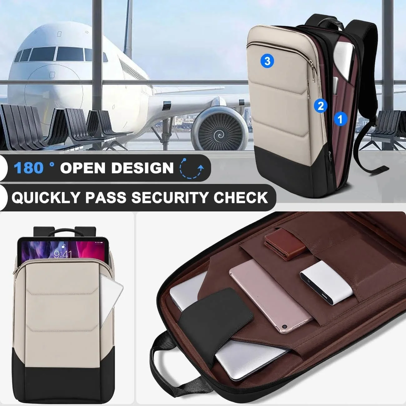 Рюкзак для ноутбука ZINZ Slim & Expandable 15.6 Inch Anti-Theft USB Maroon, фото №5 Рюкзак для ноутбука ZINZ Slim & Expandable 15.6 Inch Anti-Theft USB Maroon, фото №5