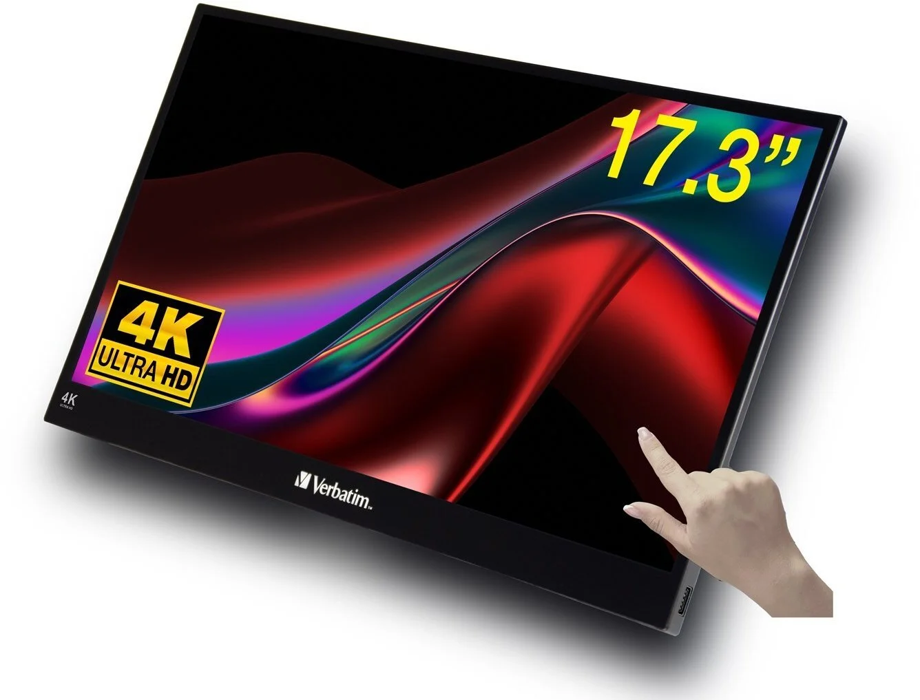 Монитор портативный сенсорный 17.3" Verbatim PMT-17 4K IPS 60 Гц, фото №2