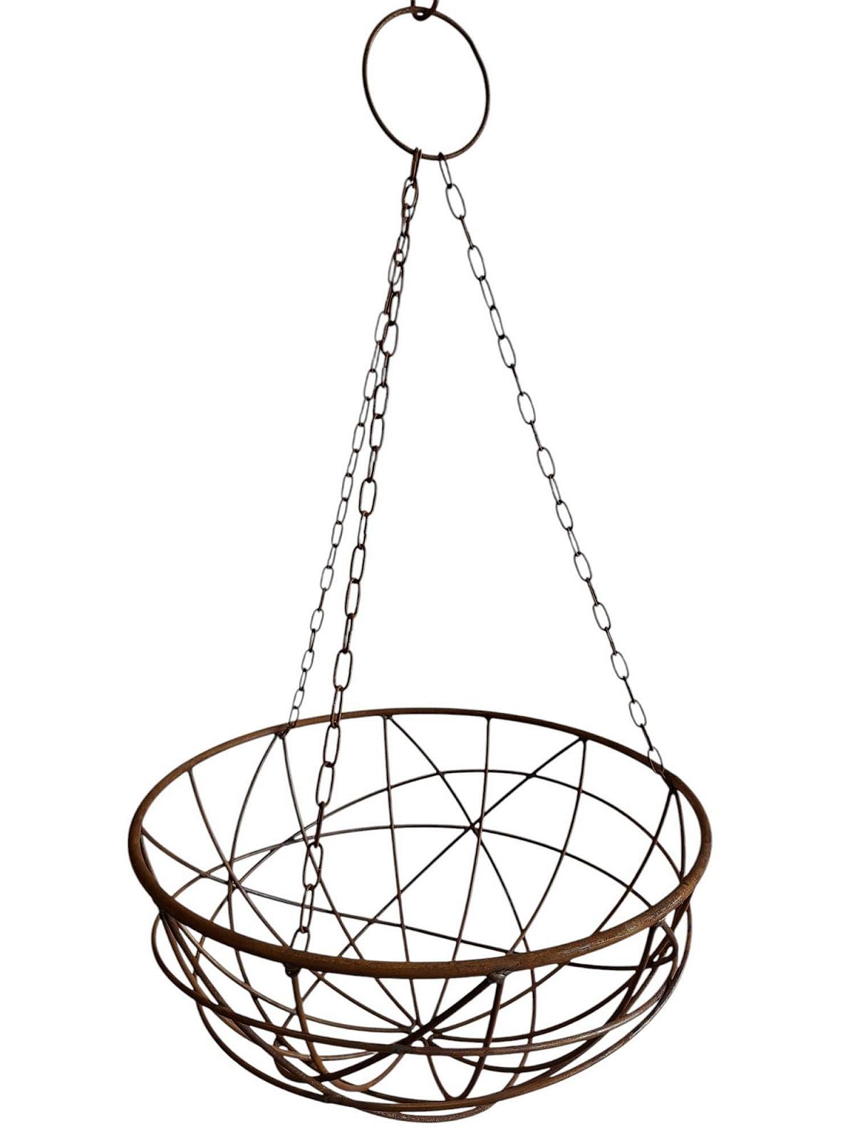 Підвісний кошик Bornhöft Iron Metal Basket 40 см Іржа/Патина, фото №1 Підвісний кошик Bornhöft Iron Metal Basket 40 см Іржа/Патина, фото №1