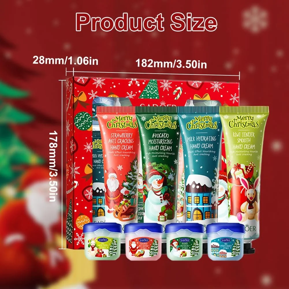 Набір міні-кремів для рук Різдвяний набір, 8 шт, фото №2