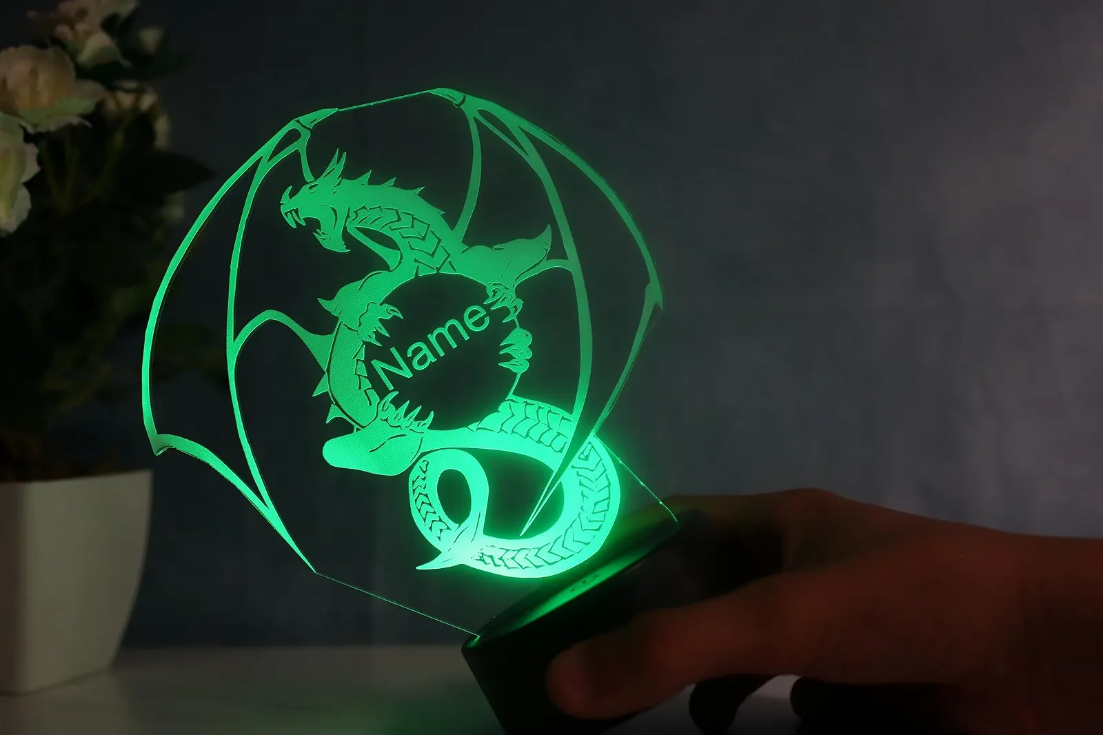 Настольная лампа Personalised Dragon LED Диммируемая, фото №8