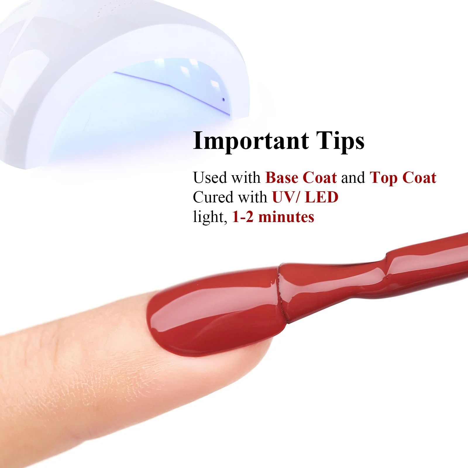 Гель-лак Ozzeal Красный 15 мл Мягкий красный, фото №6