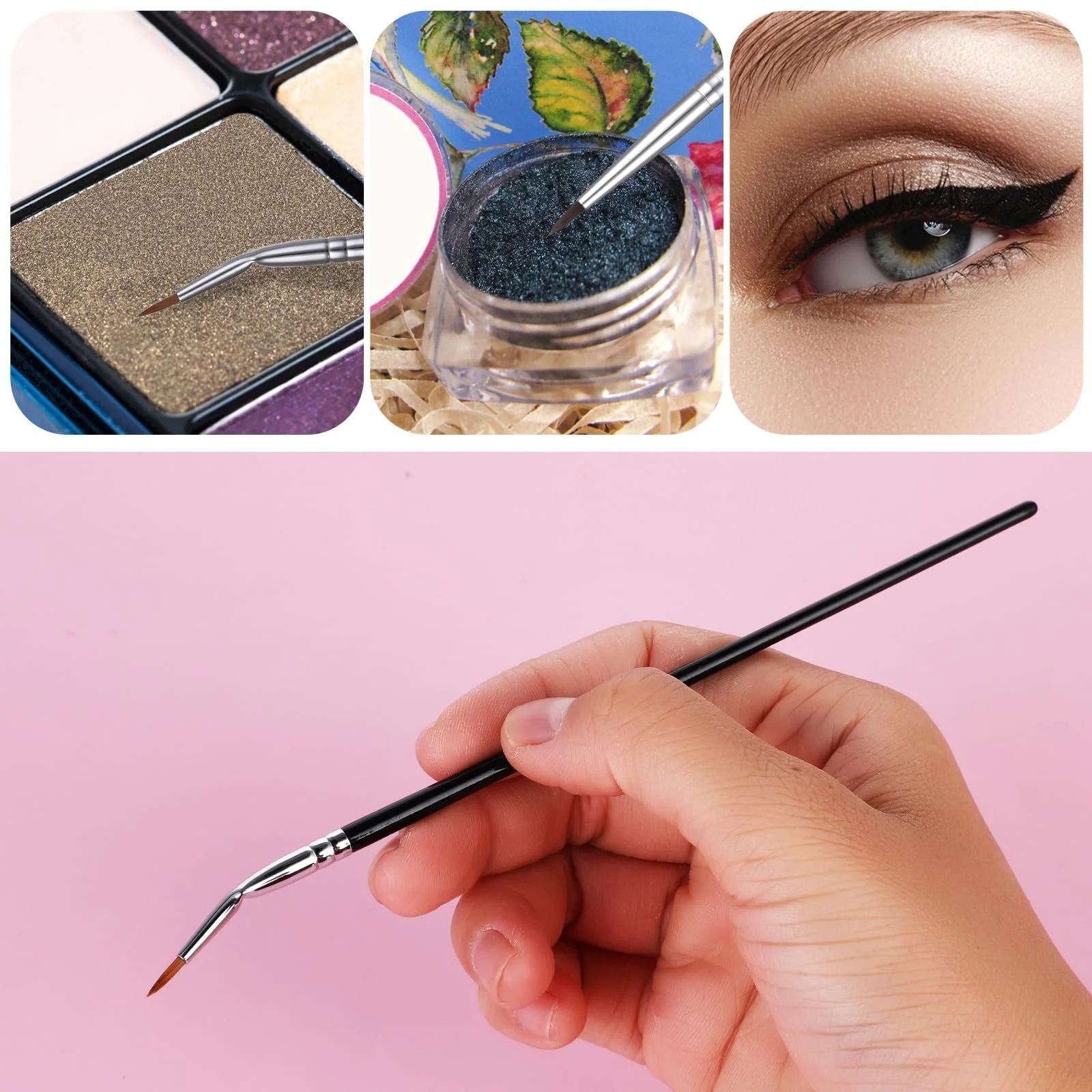 Набор кистей для подводки Aster 6 шт. тонкая угловая, фото №2