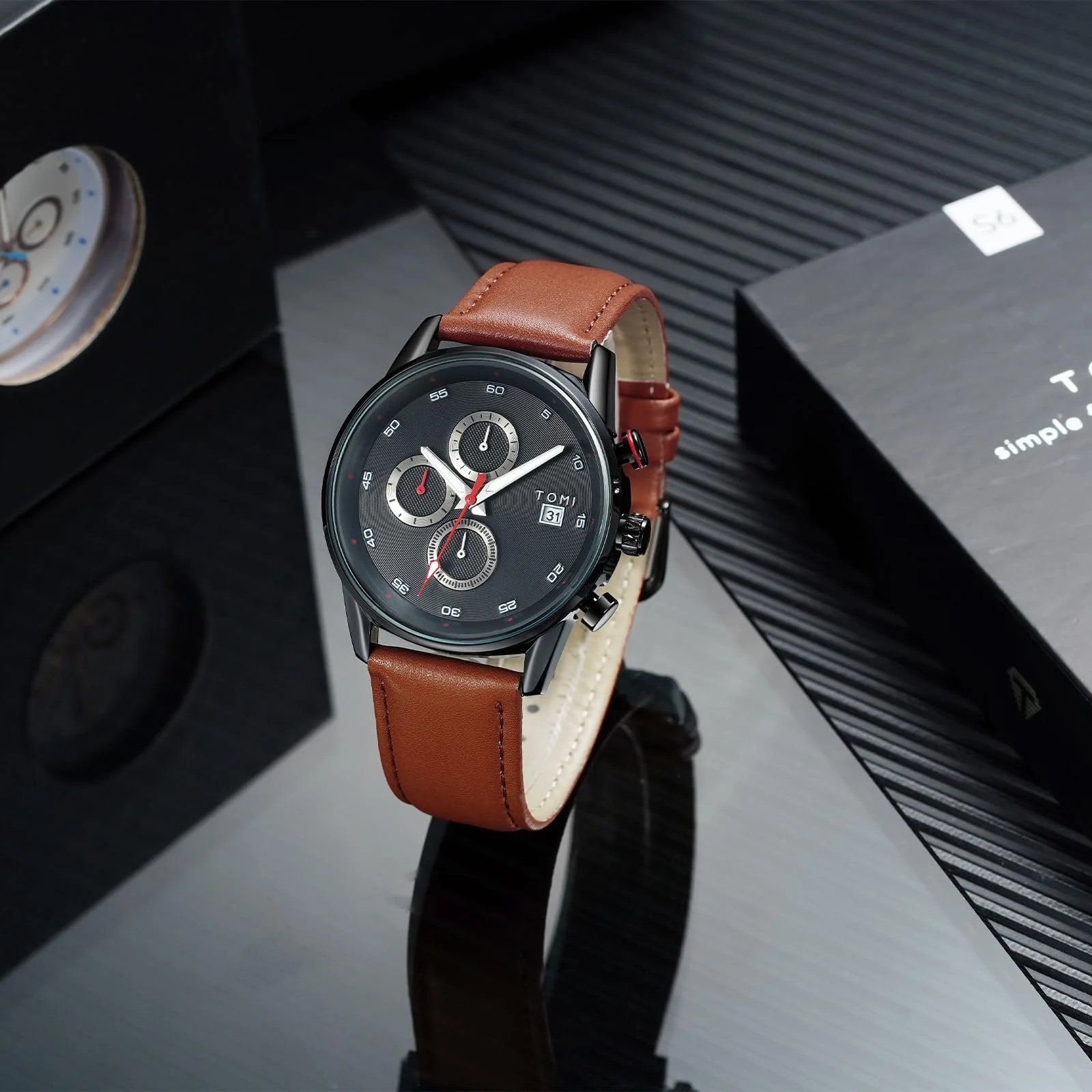 Чоловічий годинник CIVO Чорний, фото №7