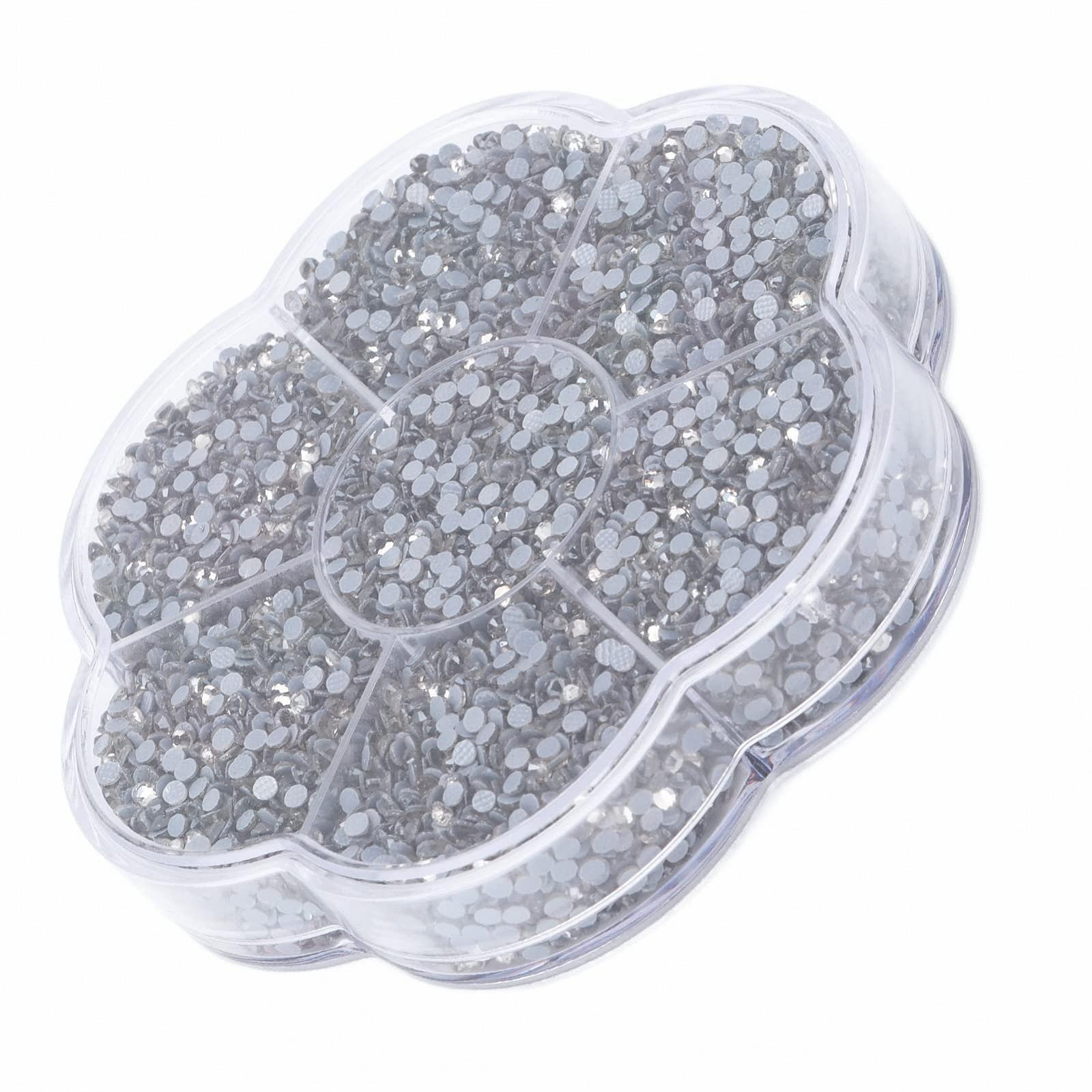 Стрази Emoshayoga круглі 7 кольорів прозорий, сірий, 14400 штук, фото №6