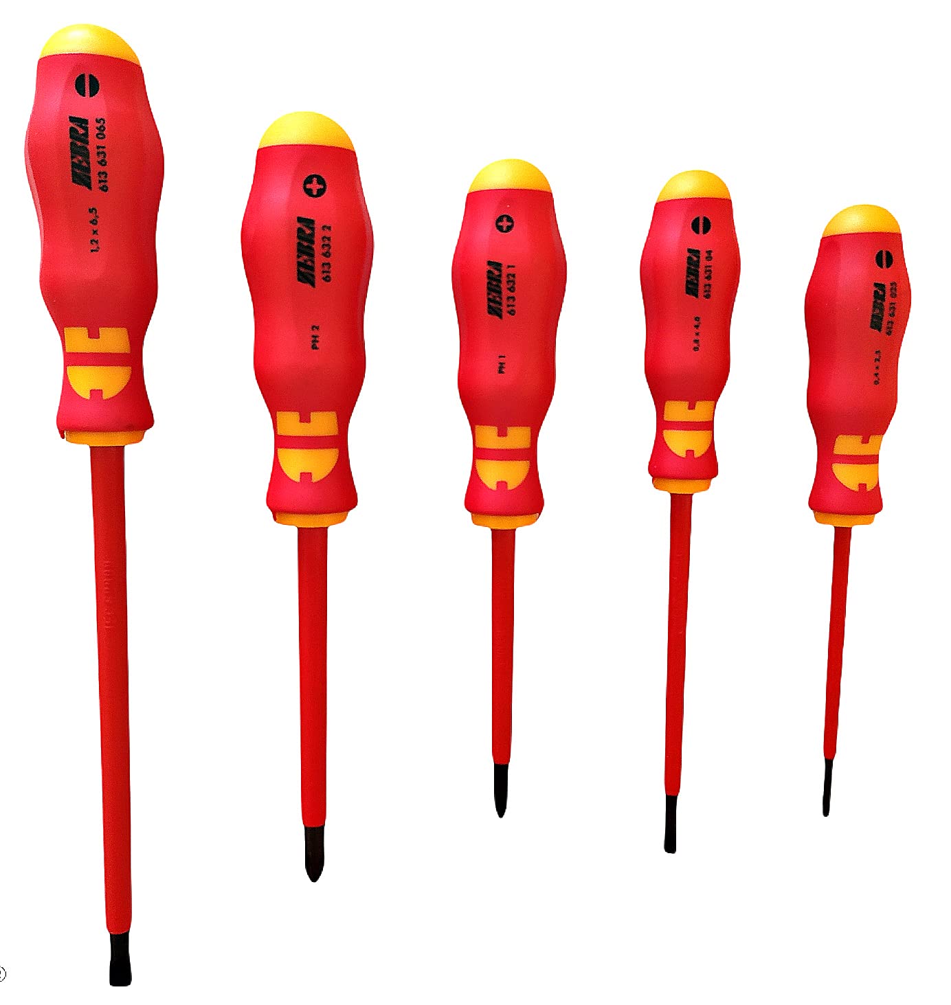 Отвертка WURTH VDE SL 2.5 4 6.5 PH PH1 PH2 Бронзированные лезвия PH согласно IEC 900 и EN 60900, фото №1