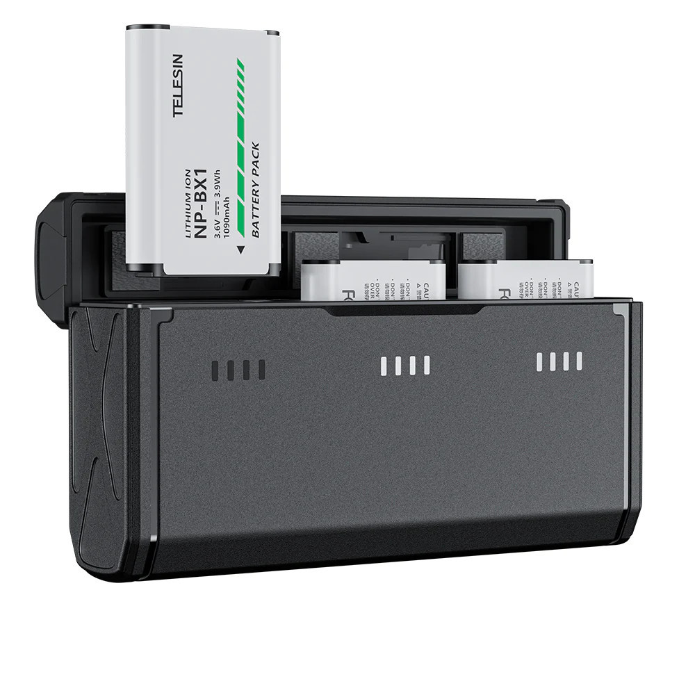 Зарядка Sony NP-BX1 на три слоти Telesin CMR-002, фото №3