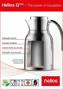 Кувшин Helios Supreme Нержавеющая сталь 0.6 литра, Металлик synthetic.ua - Фото 1