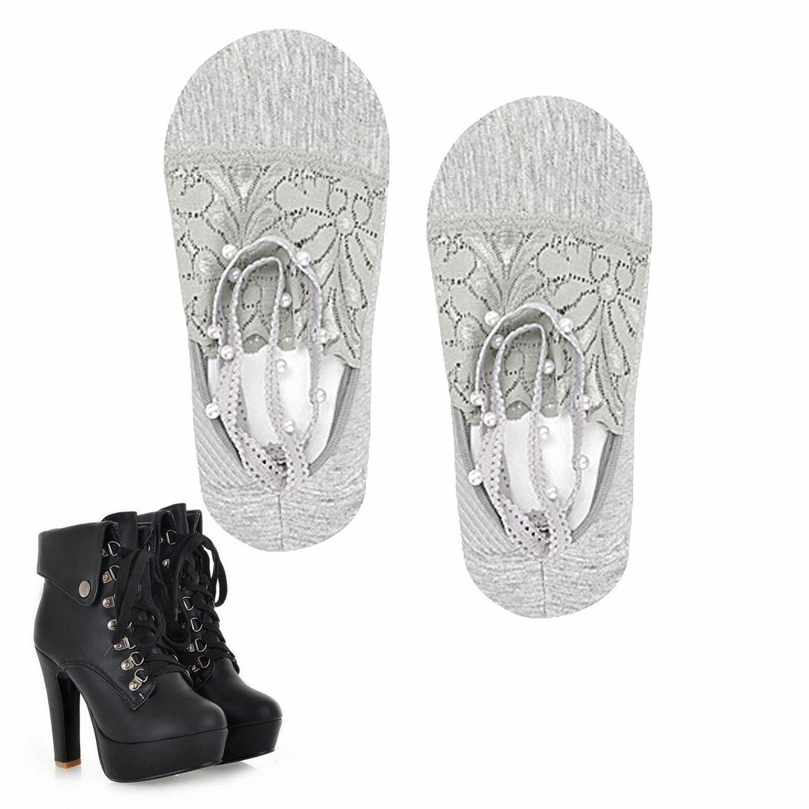 Следки Fulenyi для женщин, кружевные носки-лодочки - невидимые кружевные носки для женщин | Удобные жемчужные кружевные стельки для женской обуви, невидимые носки для туфель на высоком каблуке, фото №7