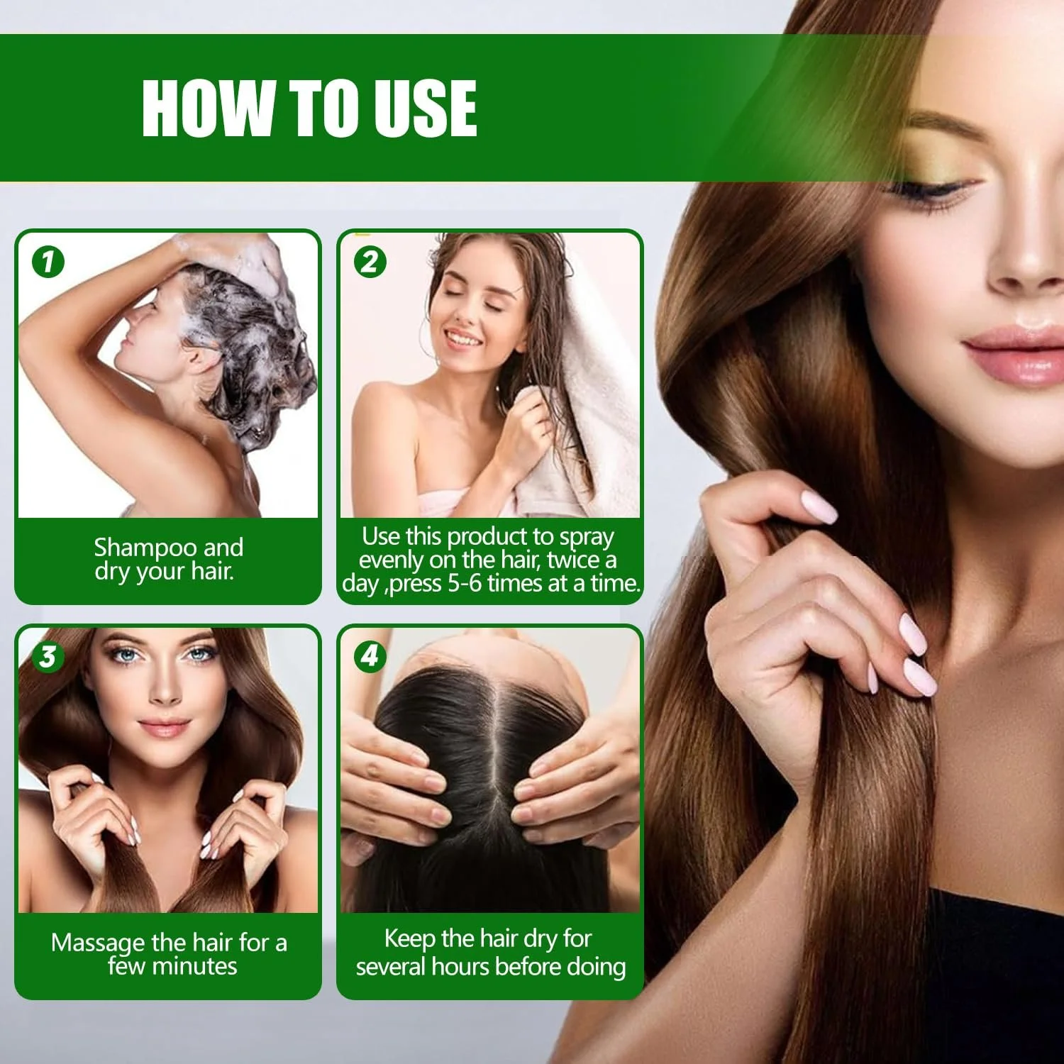 Спрей Імбирний Живильний для Стимуляції Росту Волосся Сироватка проти Випадіння, фото №7 Спрей Імбирний Живильний для Стимуляції Росту Волосся Сироватка проти Випадіння, фото №7