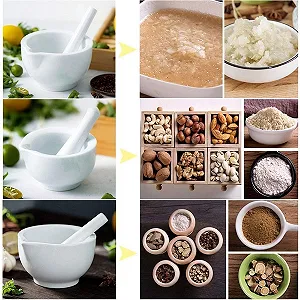 Ступка з товкачем керамічна, для спецій, імбиру, часнику synthetic.ua - Фото 1