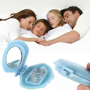 Клипсы для носа против храпа, 4 шт., мягкий силикон, с компактным портативным футляром, прозрачный медицинский силикон, многоразового использования. synthetic.ua - Фото 1