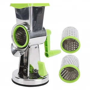 Ручная терка Omabeta, кривошипная для сыра с 3 лезвиями на присоске для овощей и орехов - Фото 1