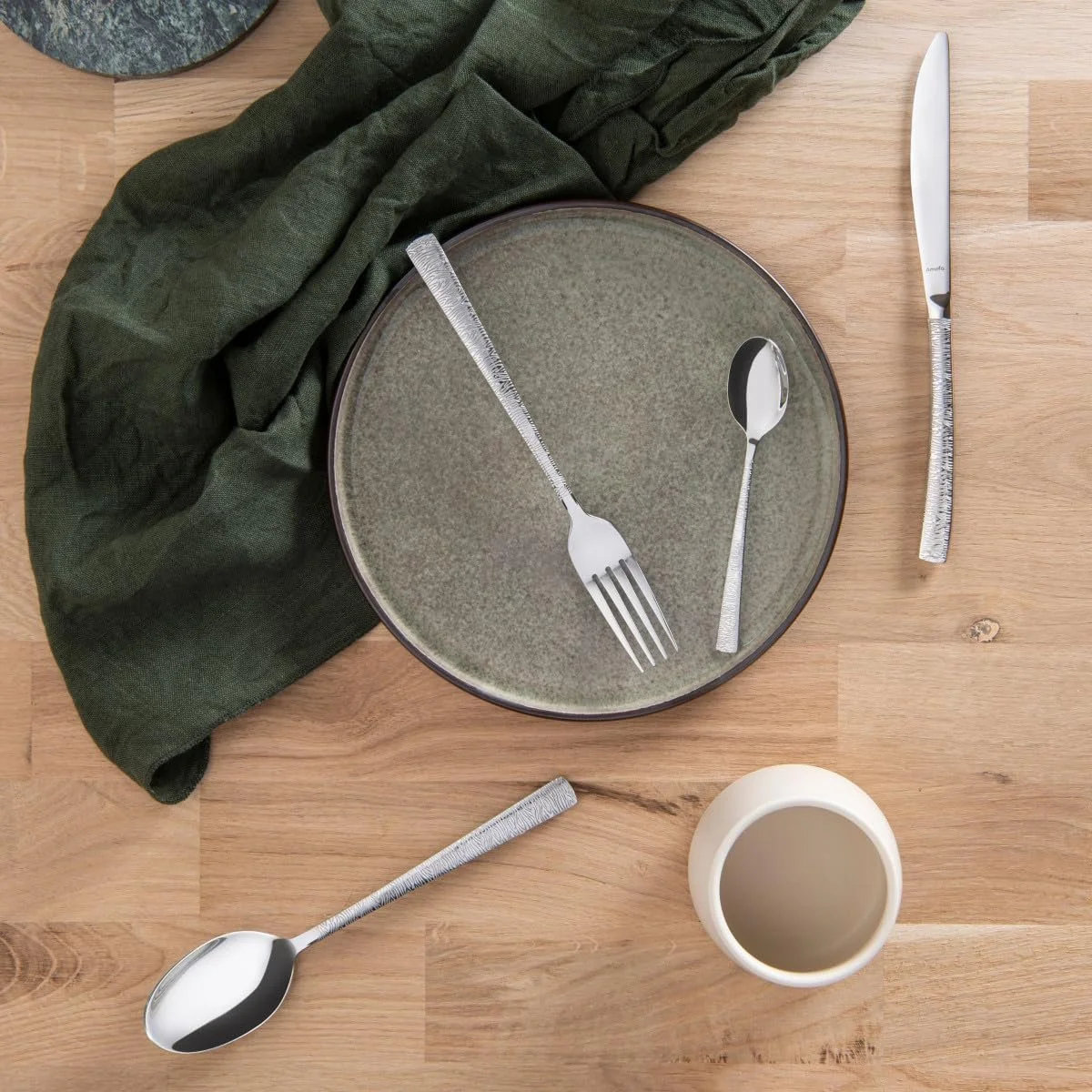 Набір столових приборів Amefa Havane для 6 осіб, Trendy Jungle Design, нержавіюча сталь, 24 предмети, фото №4