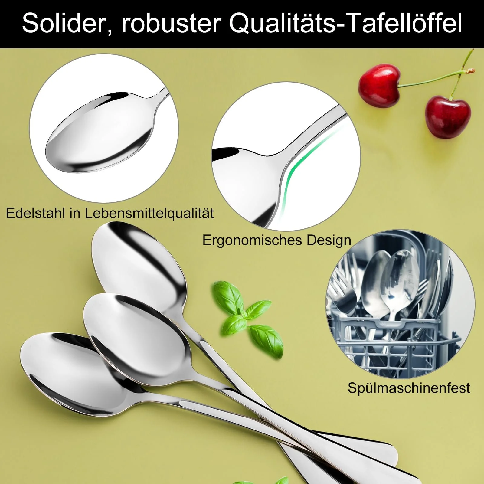 Ложки чайні, 8 шт, 18.5 см, фото №4